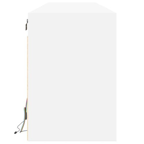 Ścienna szafka pod TV, z LED, biała, 180x31x45 cm na Arena.pl