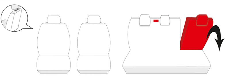 VW Jetta V 2005-2010 Pokrowce fotele szyte na miarę zdjęcie 6