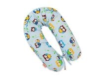 Bawełniana poszewka do poduszki ciążowej Longer - Sówki niebieskie