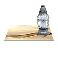 SZKLANA PODSTAWKA POD ZNICZE 40x30cm Fala 195b