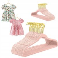 WIESZAKI NA UBRANIA DZIECIĘCE WELUROWE DO SZAFY 20 SZT DLA DZIECI UBRANIOWE