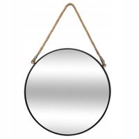 Lustro Atmosphera ścienne koło rama metal 550 x 550 mm