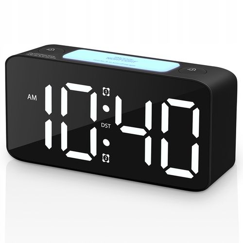 BUDZIK ZEGAR ELEKTRONICZNY RGB LED GŁOŚNY STOJĄCY CYFROWY LAMPKA KABEL USB na Arena.pl