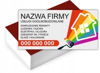Wizytówki firmowe reklamowe 200 szt duży wybór USŁUGI OGÓLNOBUDOWLANE