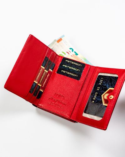 portfel damski skórzany ptn 15-09-cb-8782 red na Arena.pl