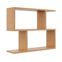 Geometryczna półka wisząca, regał, 70x18x55 cm, olcha, mat | TYLETEGOTU