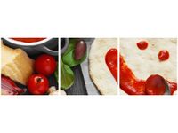 70X50CM OBRAZ WESOŁE CIASTO PIZZY ŚCIAN