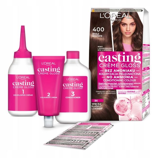 Farba Do Włosów Loreal Paris Casting Creme Gloss 400 Brąz zdjęcie 2