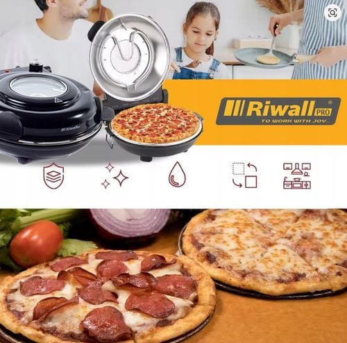 PIEC DO PIZZY MINI PIEKARNIK RIWALL RP-01 kamień 420°C 1200W 2 x na Arena.pl