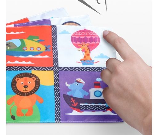 SORTER PUDEŁKO Z CHUSTECZKAMI PLUSZOWE SENSORYCZNE MONTESSORI WÓZ STRAŻACKI na Arena.pl