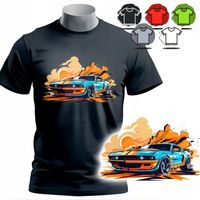 KOSZULKA T-SHIRT MĘSKI WZORY DO WYBORU - KLASYCZNE SAMOCHODY - XXL
