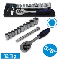 19500Komplet profesjonalnych nasadek z grzechotką i prdzedłużką 12sztuk