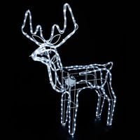 RENIFER LED Z RUCHOMĄ GŁOWĄ ZEWNĘTRZNY DEKORACJA ŚWIĄTECZNA IP44 LED