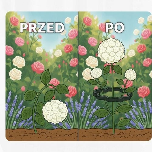 OBEJMA DO ROŚLIN UCHWYT 8 MM PODPORA ZIELONA HORTENSJE PIWONIE na Arena.pl