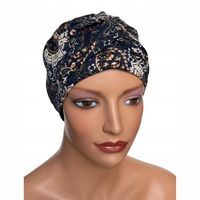 Przeplatany turban Sara 358 czapka damska marszczona także po chemioterapii