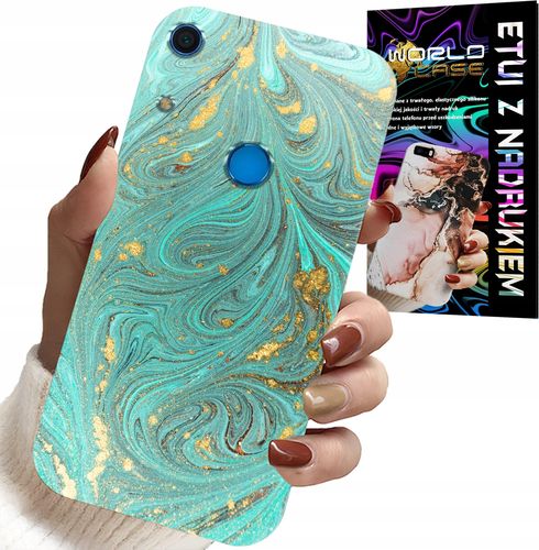 ETUI DO HUAWEI Y6S - MARMURKOWE WZORY + SZKŁO HARTOWANE na Arena.pl