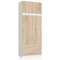 Szafa do sypialni, nadstawka, DORMI, 90x51x234 cm, biel, | TYLETEGOTU