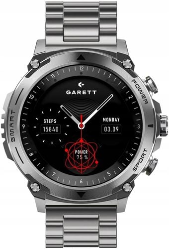 Smartwatch GARETT Atom Stalowy Srebrny na Arena.pl