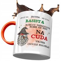 Kubek Pomarańczowy Dla Basisty Trzeba Poczekać Z Nadrukiem Ze Zdjęciem