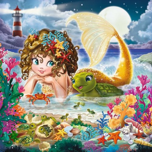 Puzzle 3x49 elementów - Urocze syrenki na Arena.pl