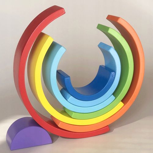 drewniane klocki tęcza jhtoy-318 na Arena.pl