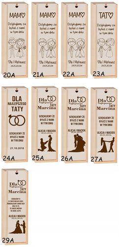 PUDEŁKO SKRZYNKA NA WINO GRAWER PREZENT ŚLUB PRIM na Arena.pl