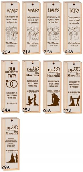 PUDEŁKO SKRZYNKA NA WINO GRAWER PREZENT ŚLUB PRIM zdjęcie 2