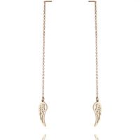 kolczyki ze stali szlachetnej pozłacanej 14k złotem kst2644