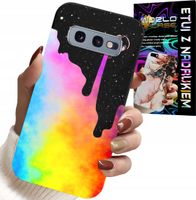 ETUI DO SAMSUNG GALAXY S10E - TĘCZOWE KOLOROWE WZORY, FARBA + FOLIA