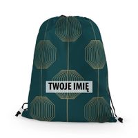 WORKO-PLECAK z Twoim imieniem Zielona geometria VIII 100