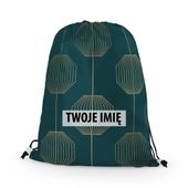 WORKO-PLECAK z Twoim imieniem Zielona geometria VIII 100