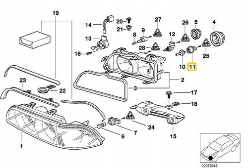 ORYG ADAPTER ŻARÓWKI H7 BMW SERIA 5 E39 X5 E53 na Arena.pl