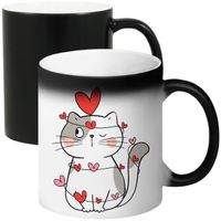 KUBEK MAGICZNY PREZENT DLA DZIEWCZYNY ŻONY MĘŻA CHŁOPAKA WALENTYNKI WZORY