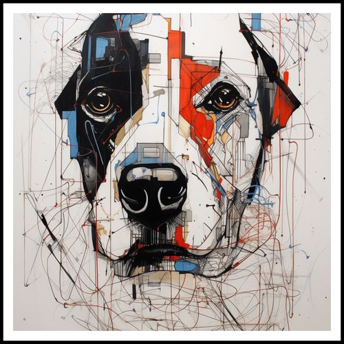 Plakat 100x100cm Przyrysowany Psiak na Arena.pl