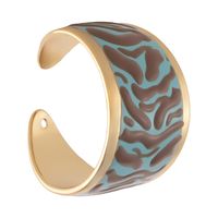 Turkusowa, szeroka obrączka w czekoladową zeberkę (R25/LAT/132/4AU)