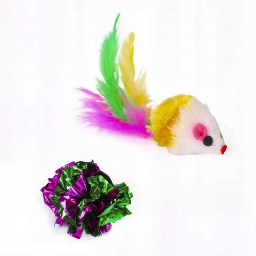 Zestaw Zabawki Dla Kota Mysz Wędka Piłki Duży Domek Tunel dla Kota 20 el XL na Arena.pl