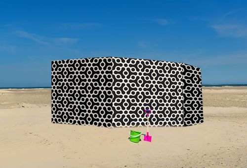 PARAWAN PLAŻOWY Abstrakcyjny wzór z indywidualnym  napisem 8 PANELI 2.8 na Arena.pl