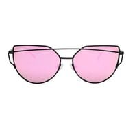 okulary przeciwsłoneczne glam rock fashion lustrzanki różowe ok21wz21