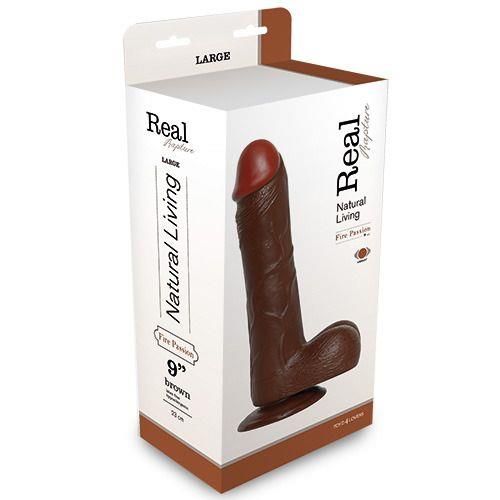 Wibrator-Realistic Vibrator Real Rapture Brown 9"""""""""""""""" zdjęcie 1