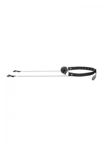 breathable ball gag with nipple clamps na Arena.pl