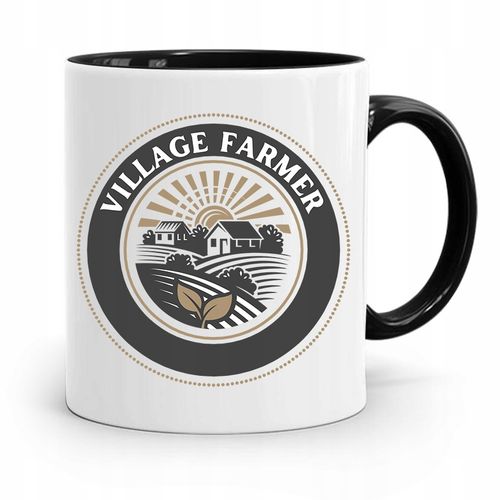 Dla Rolnika Kubek Czarny Village Farmer Prezent Z Nadrukiem Ze Zdjęciem na Arena.pl