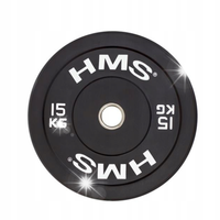 Talerz Olimpijski Ogumowany 15kg BUMPER Ciężar HMS Obciążenie Gumowe Krążek
