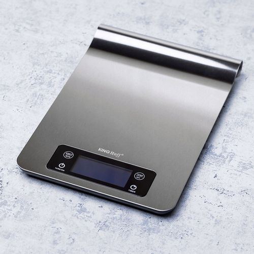 Waga Kuchenna Elektroniczna z WIESZAKIEM reling Prcyzyjna SREBRNA 5kg Timer na Arena.pl