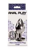 korek analny disco diamond toyjoy srebrny duży
