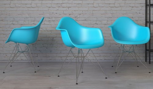 KRZESŁO P018 PP OCEAN BLUE, CHROM NOGI D2 na Arena.pl