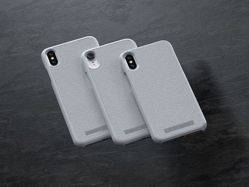 Materiałowe etui do iPhone Xs Max (Light Grey) na Arena.pl