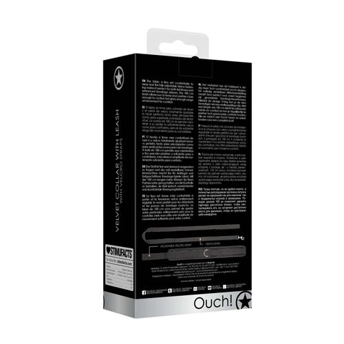 Velvet Adjustable Collar With Leash na Arena.pl