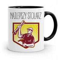 Kubek Czarny Prezent Stolarza Najlepszy Stolarz Z Nadrukiem Ze Zdjęciem