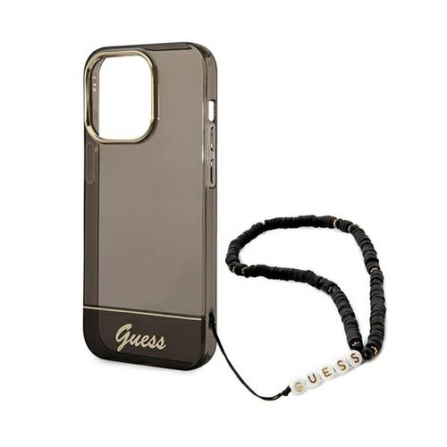 Guess Translucent Pearl Strap - Etui iPhone 14 Pro Max (czarny) na Arena.pl