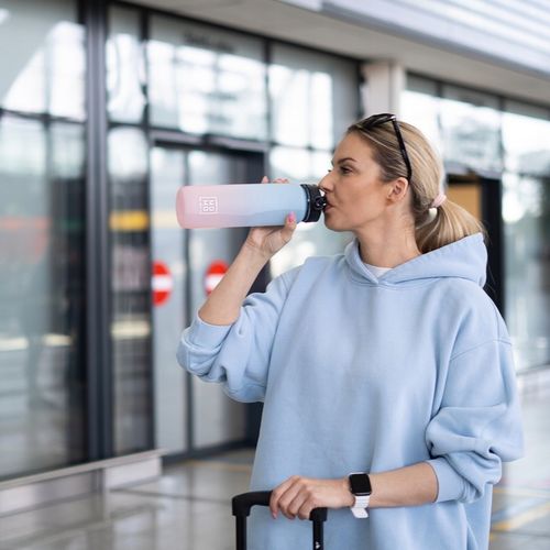 Duża BUTELKA na wodę MOMO WAY szczelny BIDON z miarką BPA free tritan 1l na Arena.pl